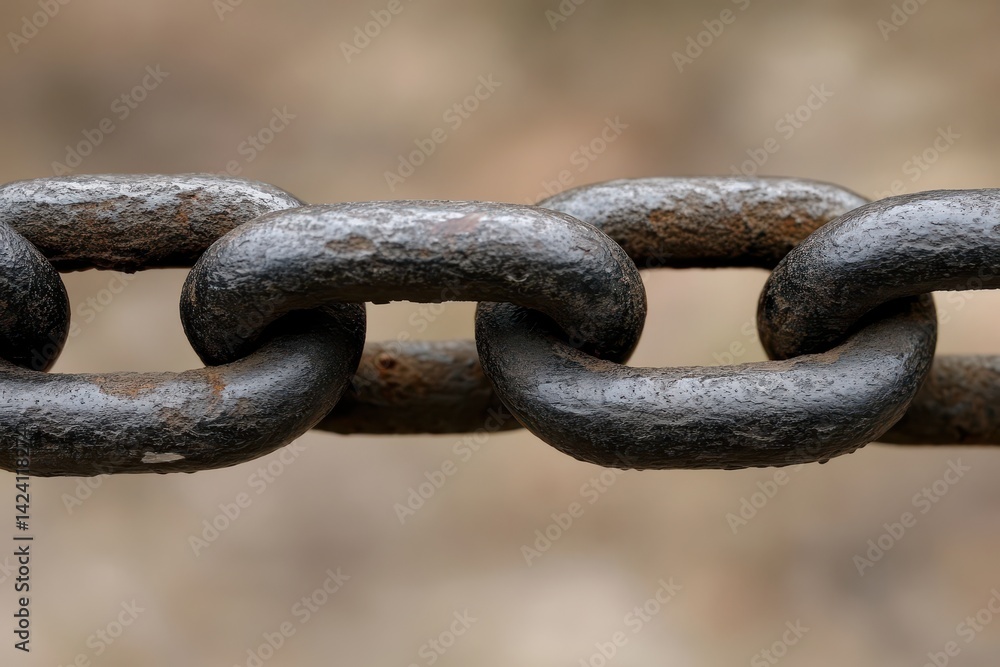 Close-up of Aged Metal Chain Close-up of Aged Metal Chain