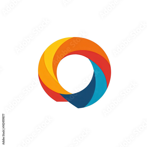 Free Download Abstract colorful swirling circular icon representing innovation and progress, perfect for branding. - GFXLoad