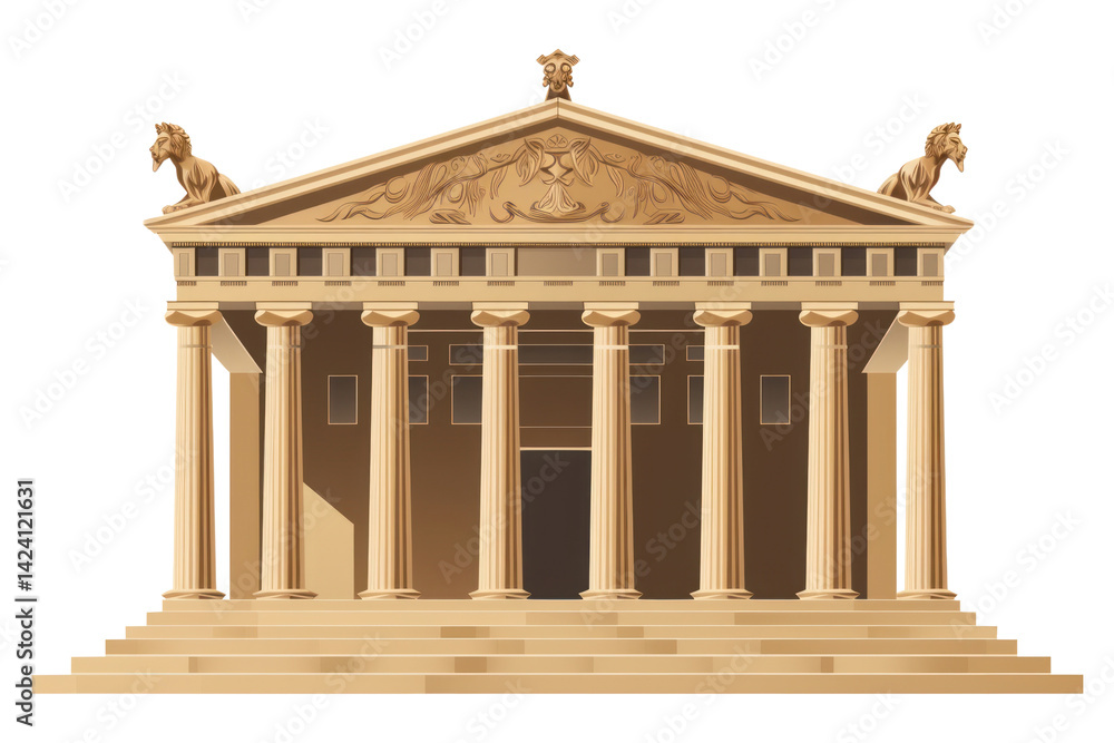 Fototapeta premium PNG Pathenon architecture building column.