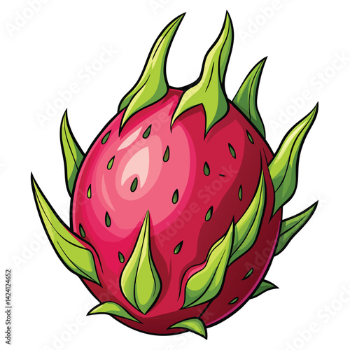 Vibrant Dragon Fruit Illustration (1)