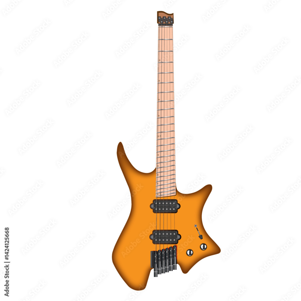 Naklejka premium headless guitar