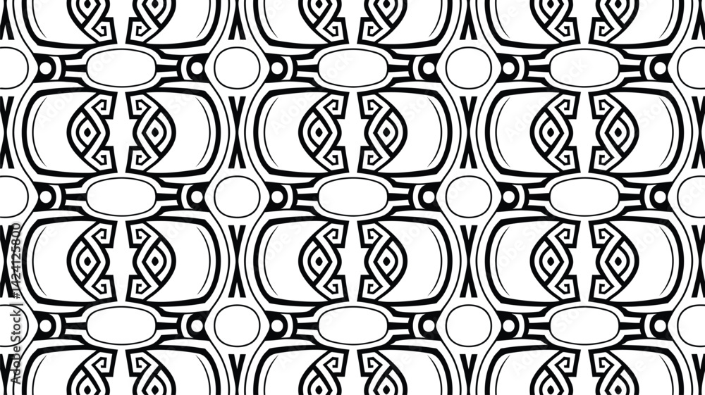 Naklejka premium Abstract Seamless geometric patterns| random symbols textures| Japanese seamless pattern| Simple vector graphics.