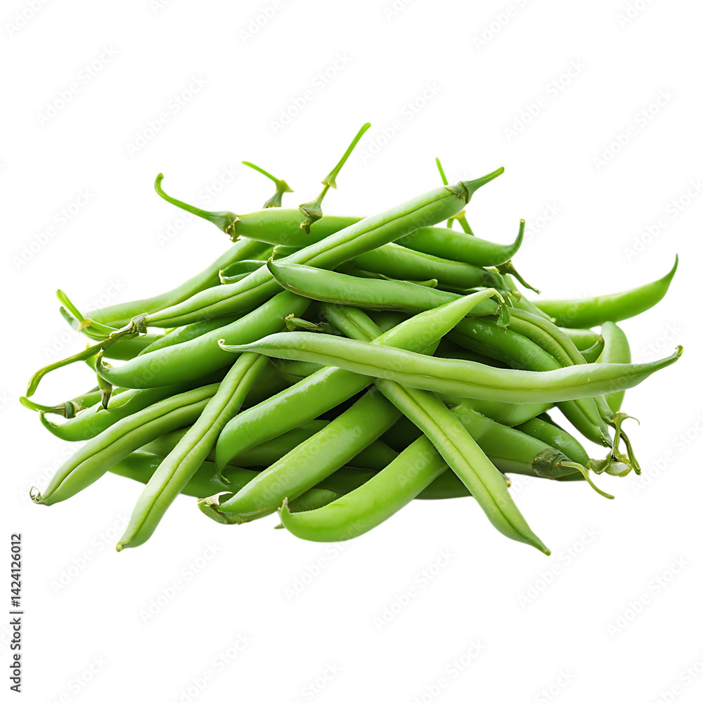 Green Beans stack with half slice falling png Green Beans stack with half slice falling png