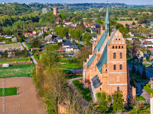 Obraz na płótnie Medieval Fara Church in Swiecie, Poland w salonie