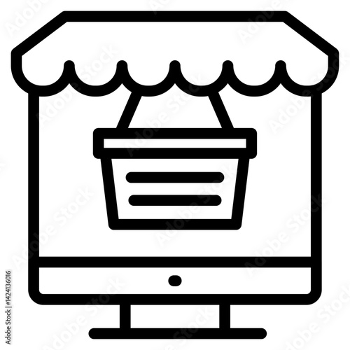 E-Comerce icon in vector illustration