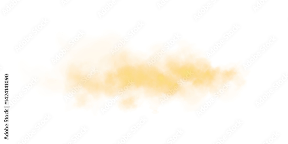 Fototapeta premium Incredible and Beautiful Yellow Smoke Background. A Stunning Magical Vapor and Fog Effect That Captivates You