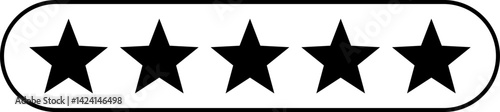 Reviewing star ratings. Star icons vector. Customer feedback concept. Vector 5 stars rating review. Quality shape design. Vector yellow isolated five stars. Online feedback.