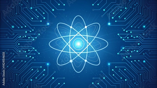 Quantum Computer technologies concept futuristic background