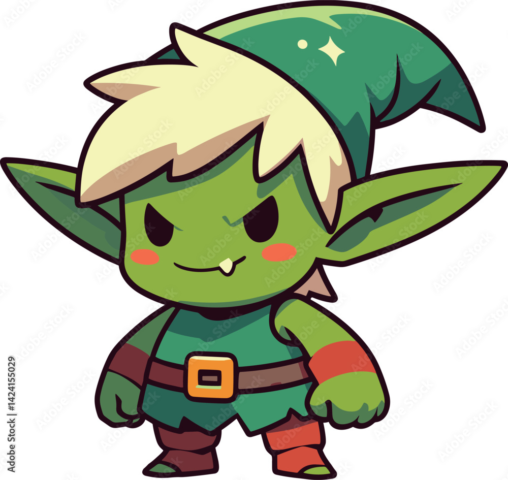 ゴブリンの少年のイラスト
ゴブリンの少年のイラスト