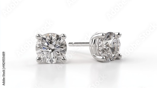 Elegant diamond stud earrings (1)