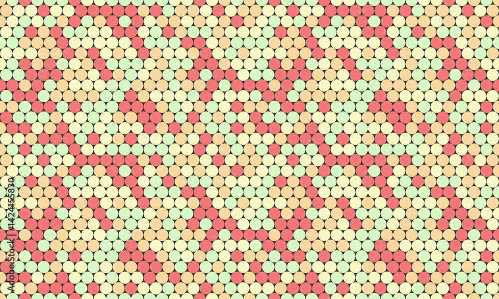Abstract pastel circle mosaic pattern. Perfect for website backgrounds, textiles, and branding projects. This repeating geometric design evokes feelings of calm and order. Abstract pastel circle mosaic pattern. Perfect for website backgrounds, textiles, and branding projects. This repeating geometric design evokes feelings of calm and order.