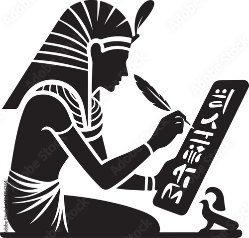 Egyptian Scribe vector