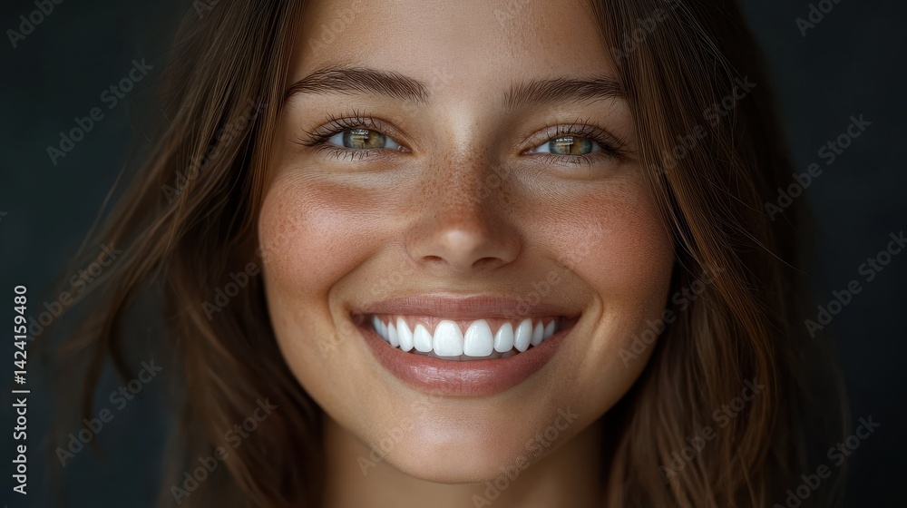 Big bright white smile headshot with a beautiful brunette woman sincere happy cheerful positive expression Big bright white smile headshot with a beautiful brunette woman sincere happy cheerful positive expression