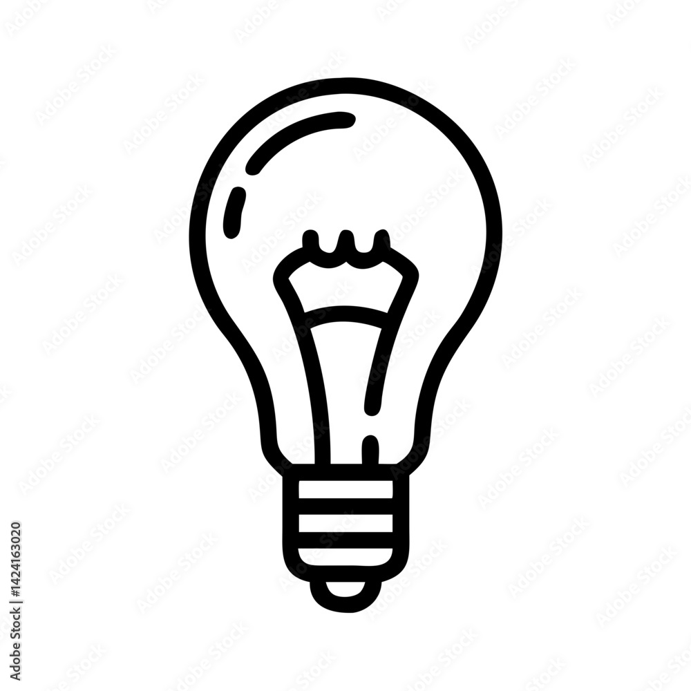 Obraz premium Icon of a Light Bulb