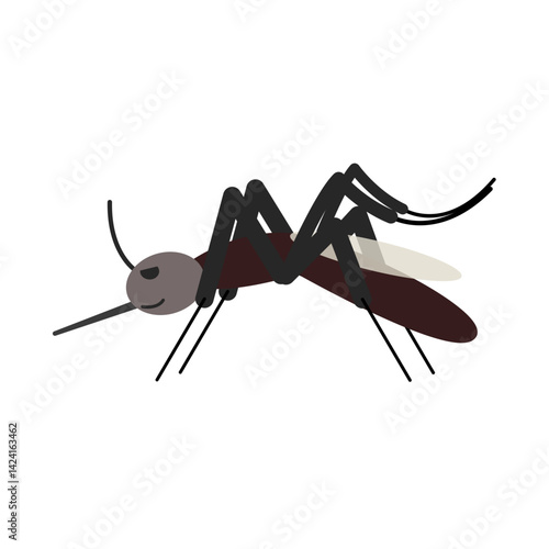 Mosquito illustration, clipart, isolated on white background