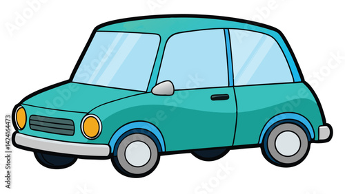 Car icons, vector, flat cartoon cars and transportation. Cars, vans, cargo trucks, off-road, buses, sports cars, pickup trucks.