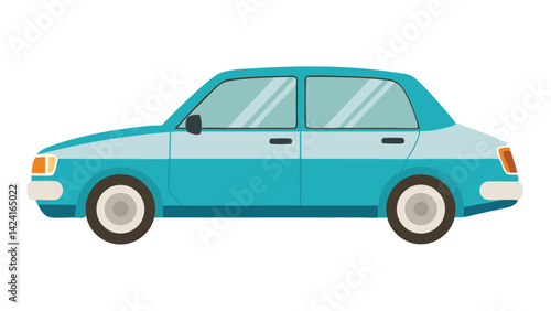Car icons, vector, flat cartoon cars and transportation. Cars, vans, cargo trucks, off-road, buses, sports cars, pickup trucks.