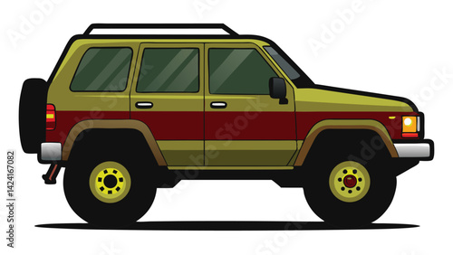 Car icons, vector, flat cartoon cars and transportation. Cars, vans, cargo trucks, off-road, buses, sports cars, pickup trucks.
