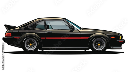 Car icons, vector, flat cartoon cars and transportation. Cars, vans, cargo trucks, off-road, buses, sports cars, pickup trucks.
