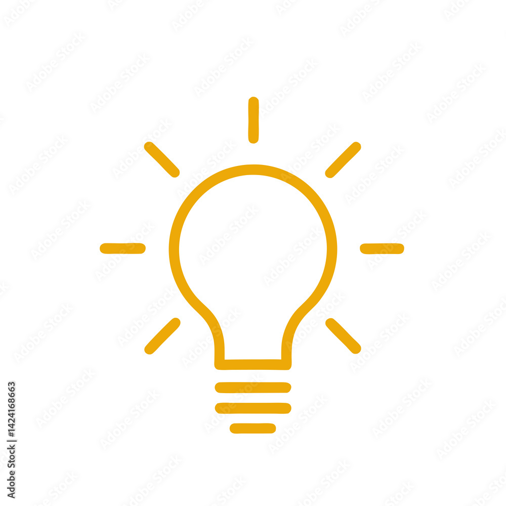 Orange Light Bulb Symbolizes Ideas Creativity And Innovation On White Background Orange Light Bulb Symbolizes Ideas Creativity And Innovation On White Background