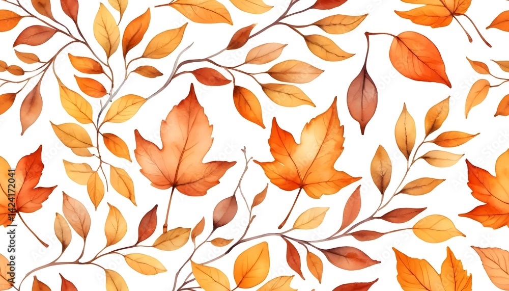 Autumn leaves pattern nature digital art vibrant aerial view seasonal beauty Autumn leaves pattern nature digital art vibrant aerial view seasonal beauty