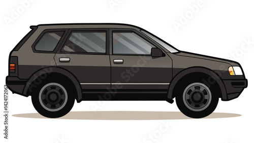 Car icons, vector, flat cartoon cars and transportation. Cars, vans, cargo trucks, off-road, buses, sports cars, pickup trucks.
