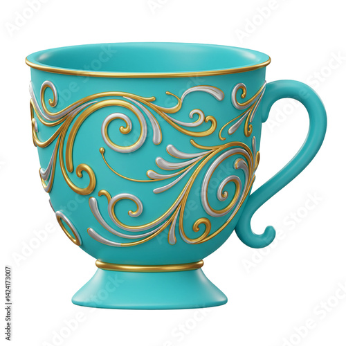 3d cup isolated 