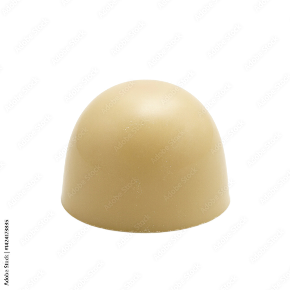 Fototapeta premium Isolated white chocolate truffle smooth elegant centerpiece symbolizing indulgence and luxury