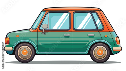 Car icons, vector, flat cartoon cars and transportation. Cars, vans, cargo trucks, off-road, buses, sports cars, pickup trucks.