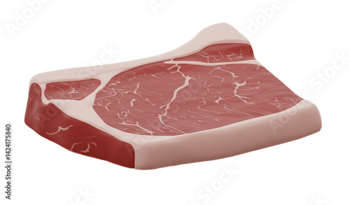 3d steak isolated 