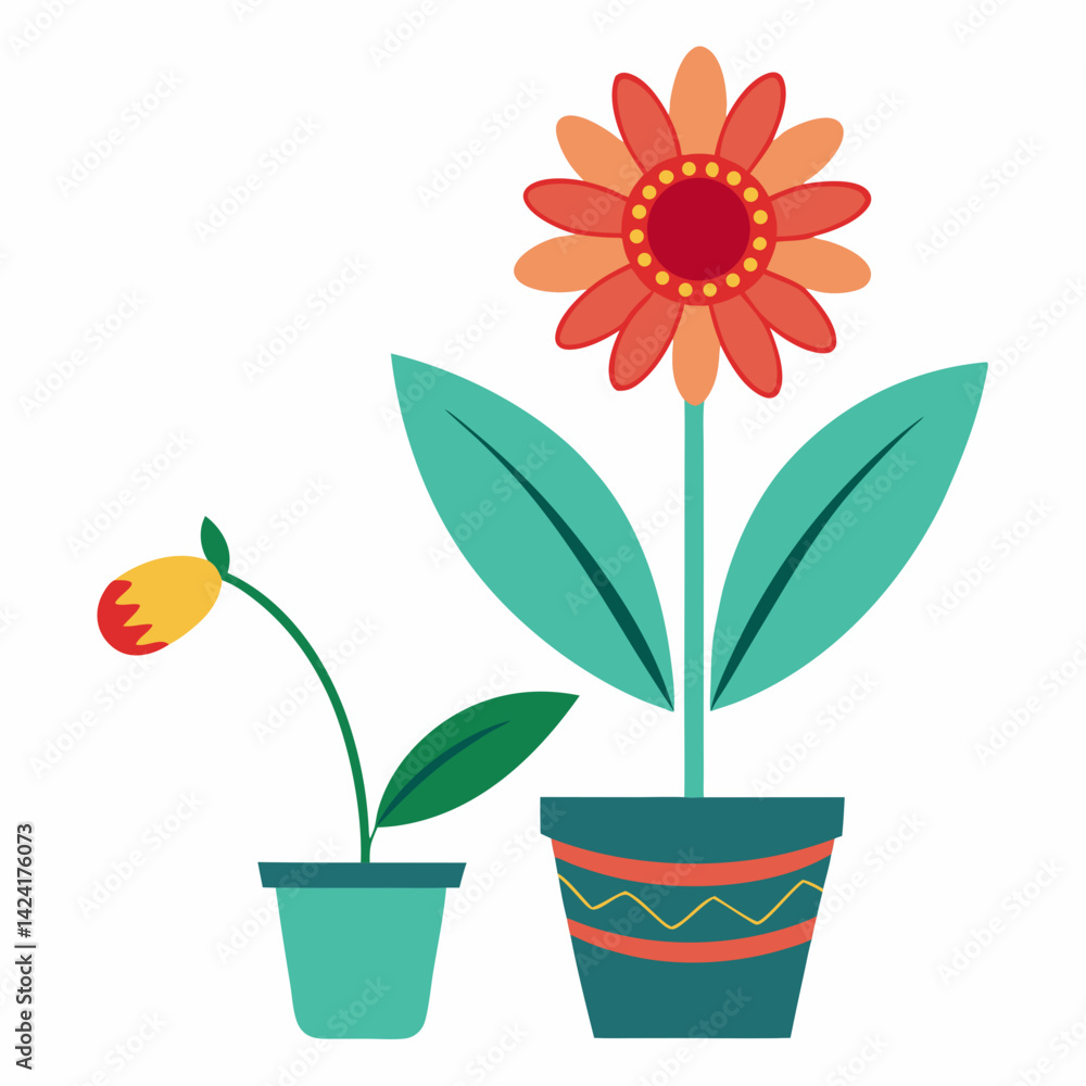flower in a pot flower in a pot