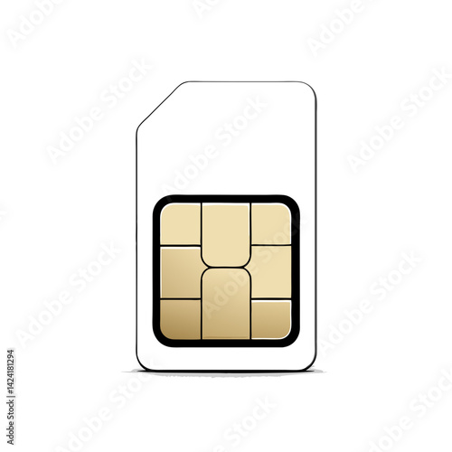 Sim Card Illustration For Mobile Phone Technology And Communication Needs