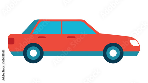 Car icons, vector, flat cartoon cars and transportation. Cars, vans, cargo trucks, off-road, buses, sports cars, pickup trucks.