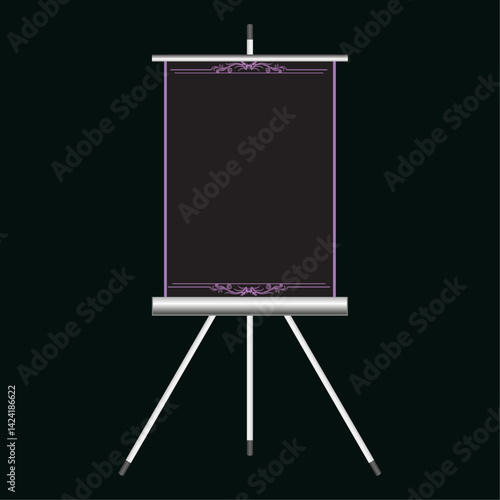 easel with blank canvas
