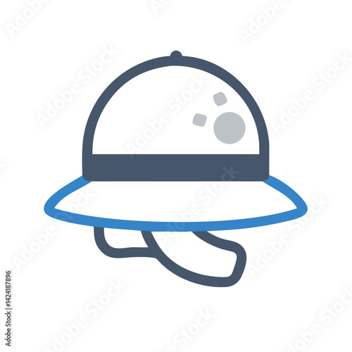 Adventure Hat Icon Representing Sun Protection and Outdoor Activities