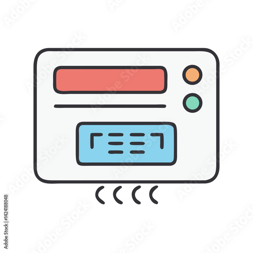 Air Conditioner Control Panel Icon Representing Temperature and Climate Control