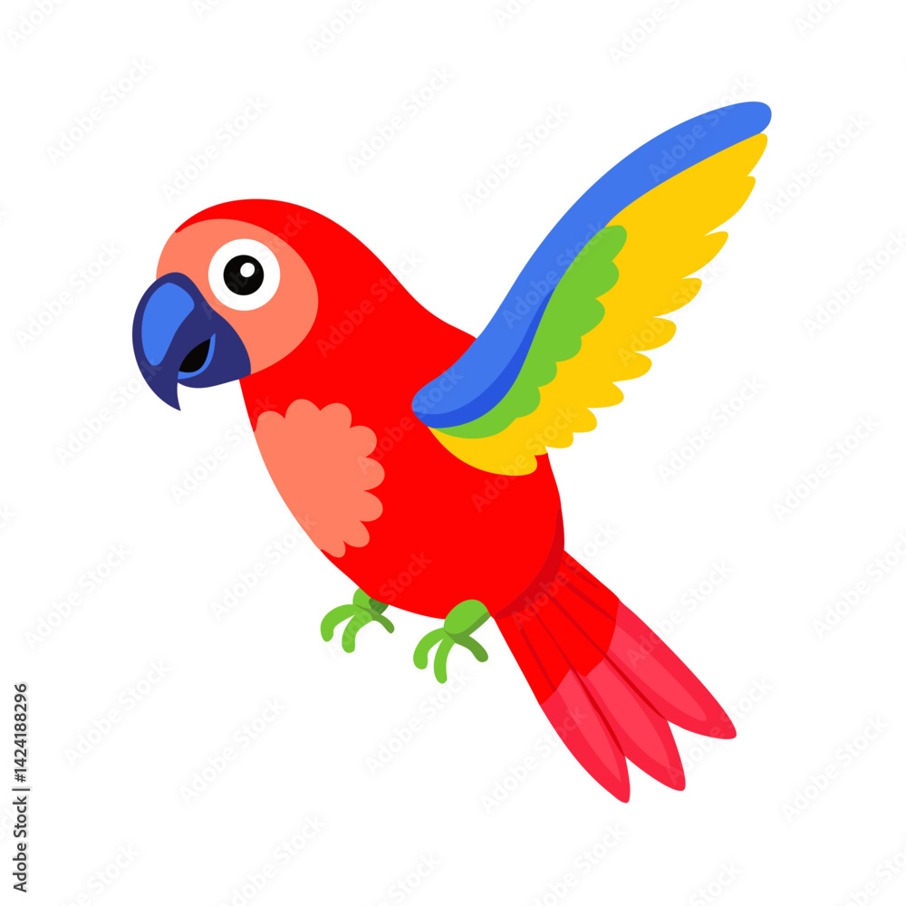 Fototapeta premium Parrot: The Colorful Birds of the Tropics