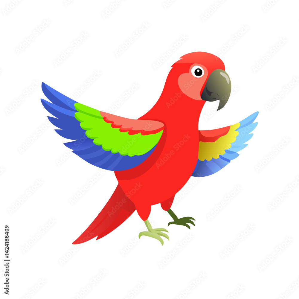Obraz premium Parrot: The Colorful Birds of the Tropics
