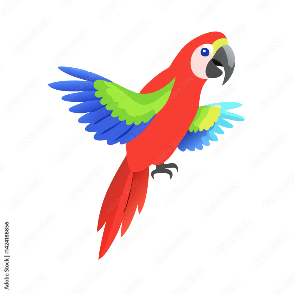 Fototapeta premium Parrot: The Colorful Birds of the Tropics