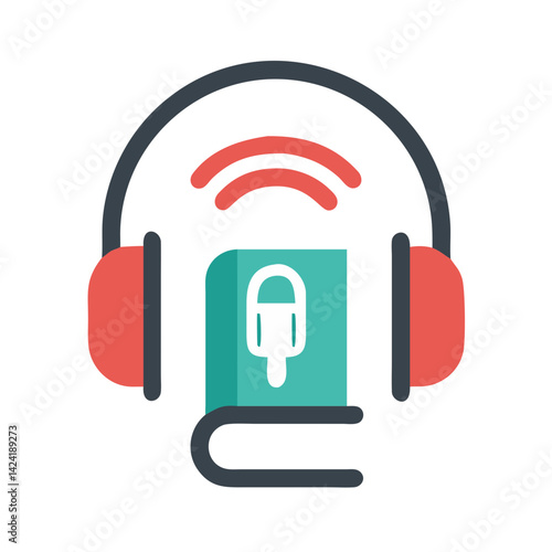 Audiobook or Podcast Listening Icon Representing Audio Content Consumption