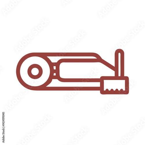 Bone Saw Icon Representing Butcher Cutting Equipment for Meat Preparation