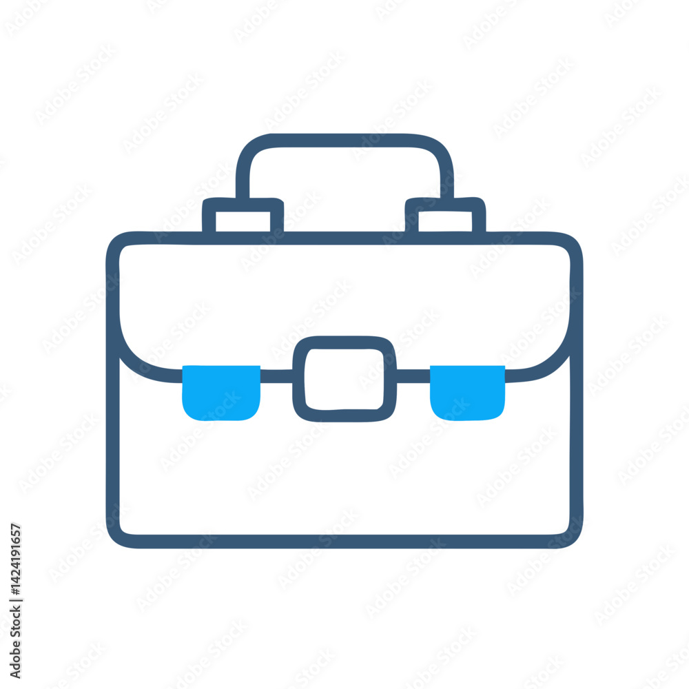 Business Briefcase Icon Representing Professional Work and Corporate Affairs Business Briefcase Icon Representing Professional Work and Corporate Affairs