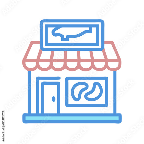 Butcher Shop Icon Representing Fresh Meat Market and Butchery