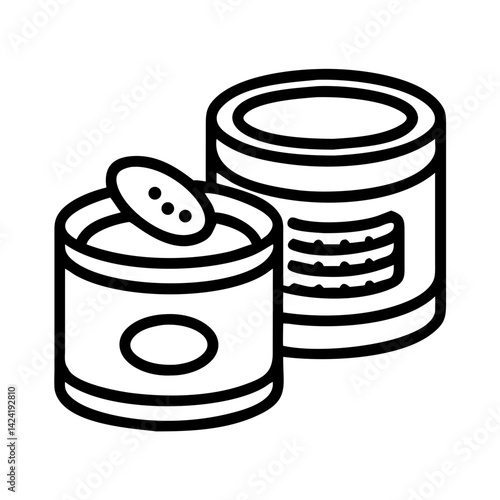 Canned Food Icon Representing Preserved Meal Storage and Emergency Supply