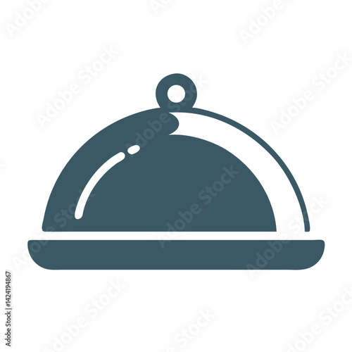 Cloche Icon Representing Food Serving Dish or Restaurant Meal Presentation