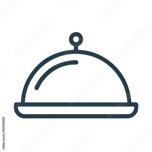 Cloche Icon Representing Food Serving Dish or Restaurant Meal Presentation