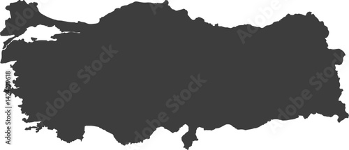 turkey national map vector image on white background