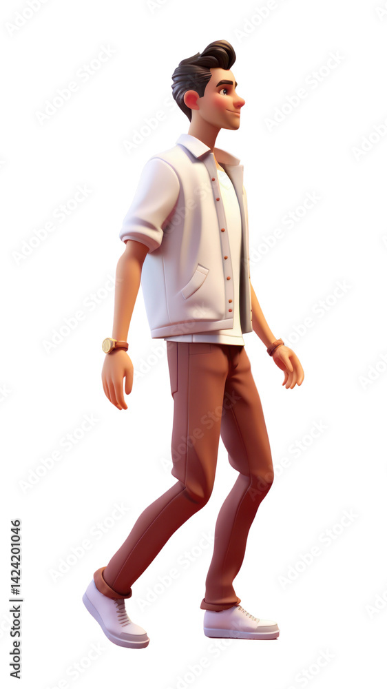 PNG Walking cartoon adult man. PNG Walking cartoon adult man.
