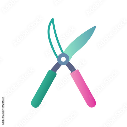 Garden Shears Pruning Tool Icon Representing Plant Care and Horticulture