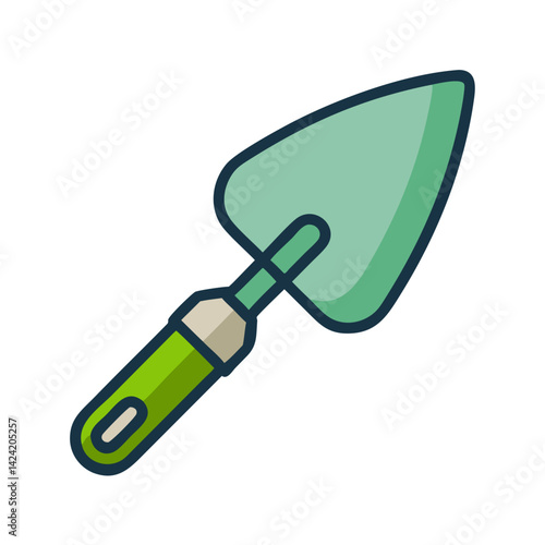 Hand Trowel Gardening Tool Icon Representing Soil Cultivation and Planting